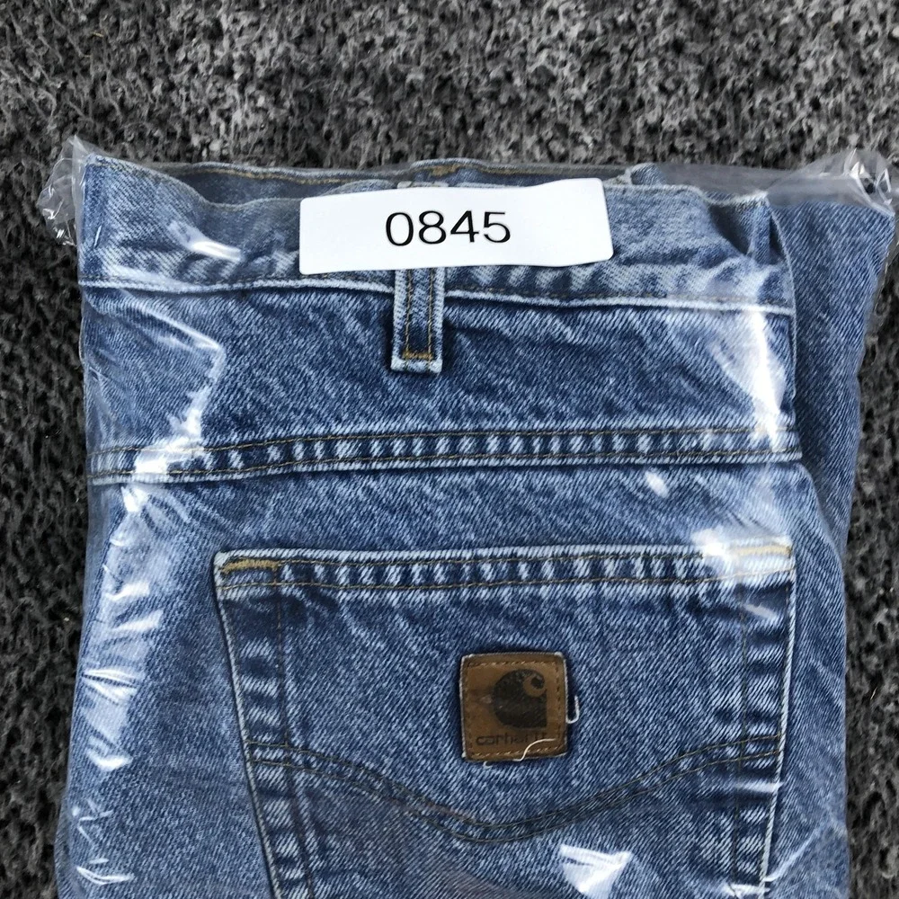 Carhartt Jeans‎ Mens 32x32 Blue Relaxed Fit Straight Leg Denim Flannel Lined